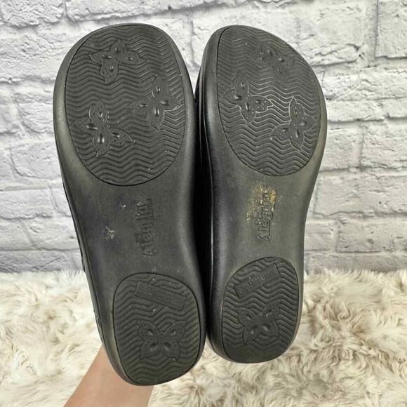 Alegria Keli Clog Womens 40 US 10 Black Embossed Leather Paisley - Picture 7 of 8